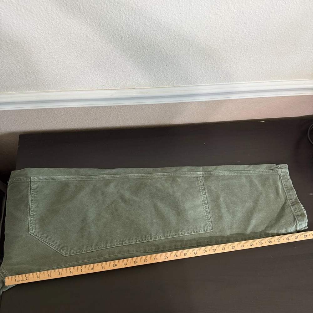 MNG Denim Jeans Women's Size 2 Green Chop Pockets Mid-Rise Straight Classic - Picture 13 of 14